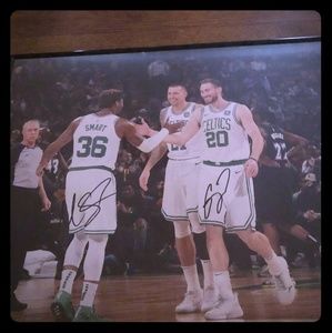 Authentic Celtics autographed poster